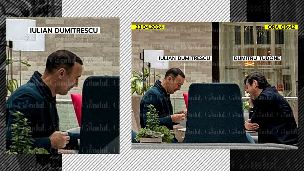 Baronul Iulian Dumitrescu a încălcat controlul judiciar! IMAGINI-BOMBĂ de la ”ședința” din cafenea cu vicele Consiliului Județean Prahova