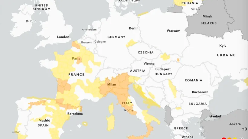 Un CICLON lovește din nou Europa. Mai multe țări, afectate de ploi, ninsori și viscol