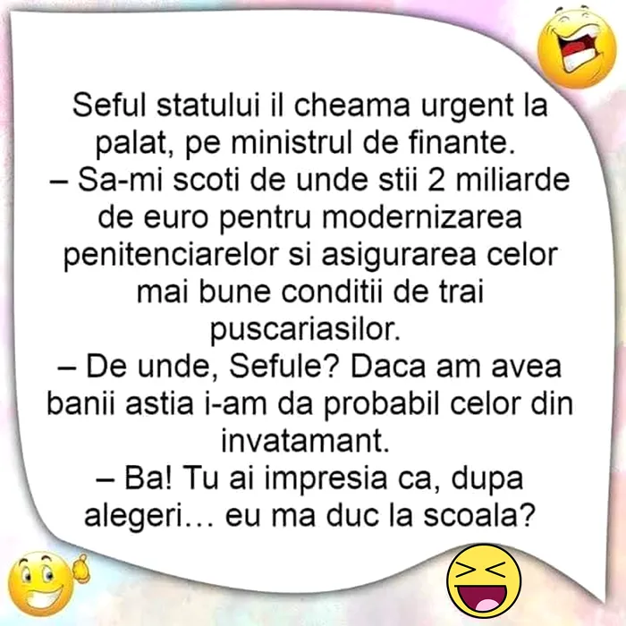 Bancul de marți | Președintele îl cheamă urgent pe ministrul de Finanțe
