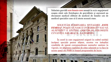 Dezbateri haioase la PMB: „Scoateți sintagma salariata gravidă «este femeia». Poate să nască un bărbat? Sau să alăpteze? E stupid. Suntem obligați să aerisim, dar sunt birouri care nu au geamuri” | DOCUMENT EXCLUSIV