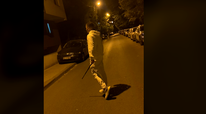 Francis Gheorghe, în vârstă de 16 ani, unul dintre cei doi puștani, care, marți seară, au omorât cu bâtele un bărbat în vârstă de 46 de ani / Sursa foto: captură video TikTok