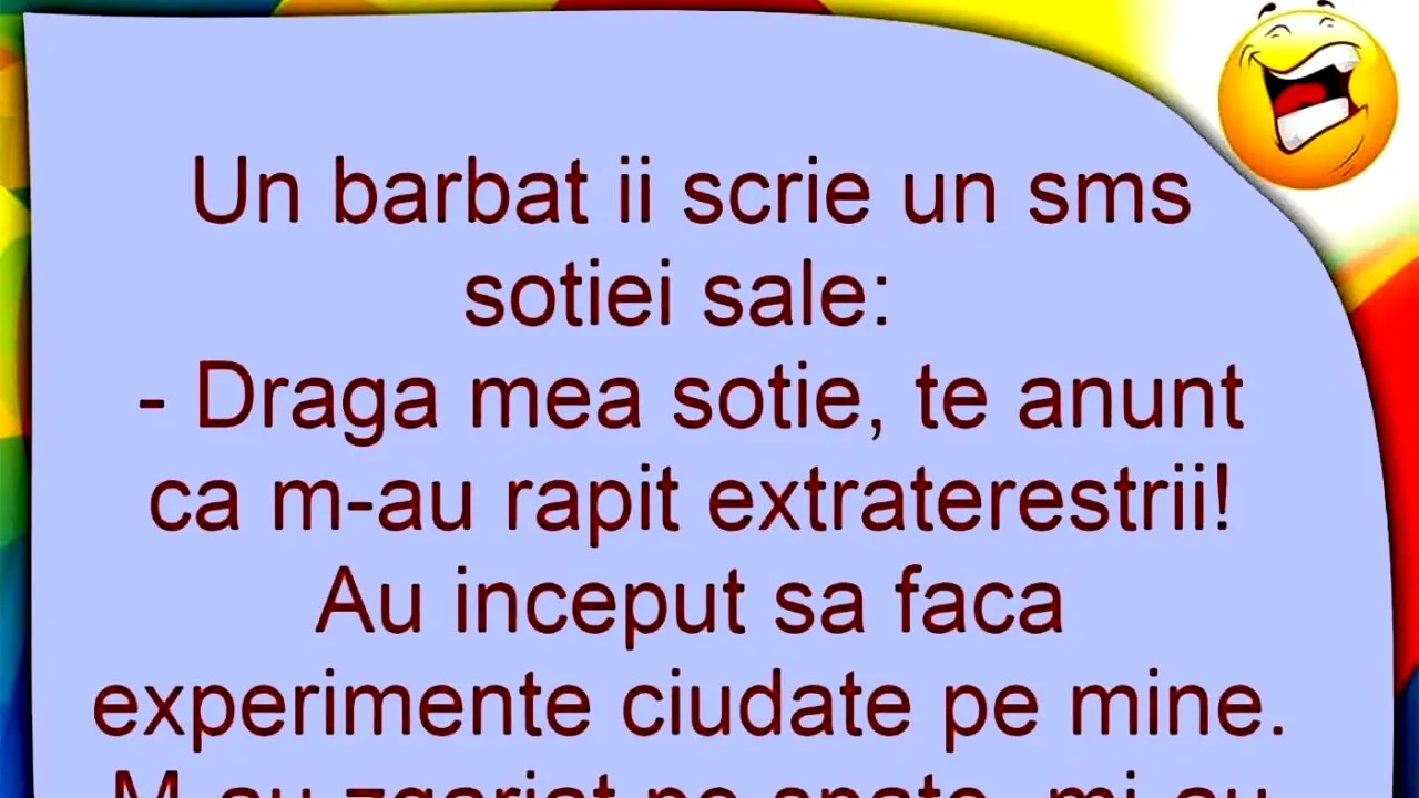 BANCUL ZILEI | Un bărbat îi scrie un SMS nevestei