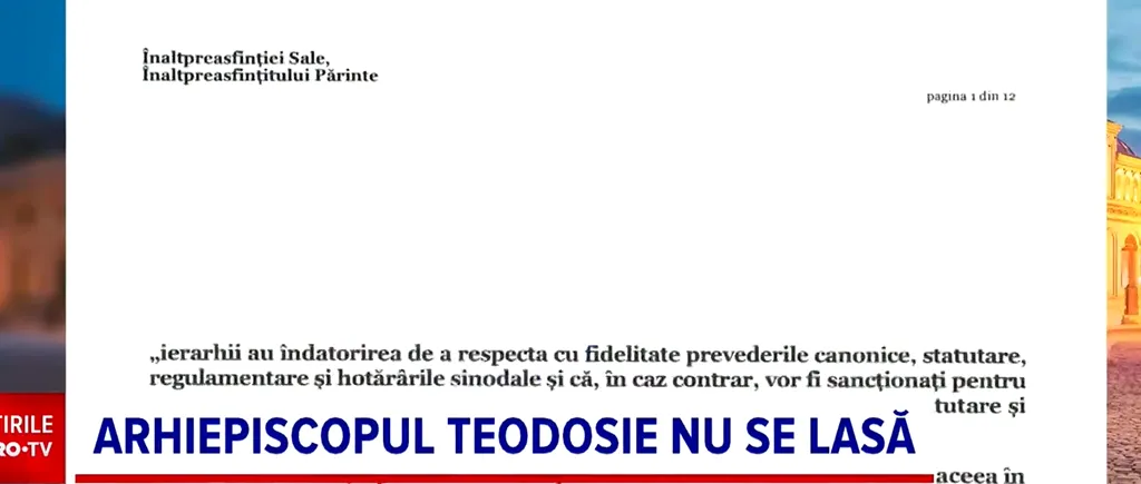 Teodosie nu se lasă. A rostit iar la slujbă MOLIFTELE Sfântului Vasile cel Mare, pentru care a fost sancționat