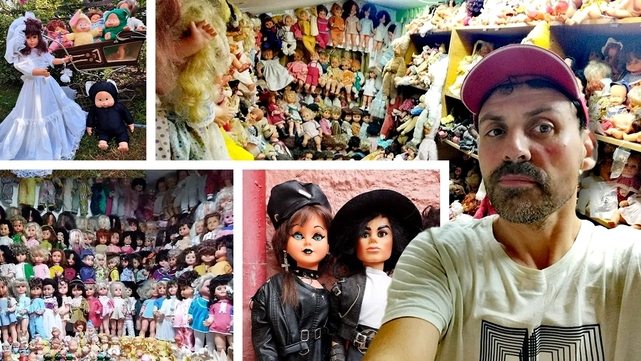 Povestea hairstylistului care a adunat pentru 3.000 de PĂPUȘI. Casa-muzeu pentru Nadia, Michael Jackson și prima păpușă Arădeanca
