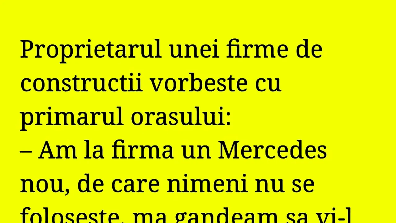 BANCUL ZILEI | Proprietarul unei firme de construcții vorbește cu primarul orașului