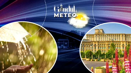 Temperaturi de vară, dar și averse, vânt și descărcări electrice. Care sunt zonele vizate. ANM, informații de ultimă oră pentru Gândul