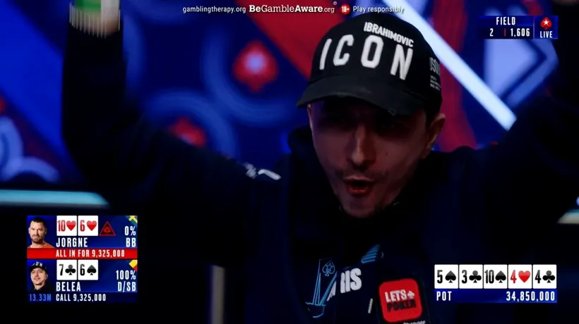 Jucătorul român de poker Răzvan Belea A CÂȘTIGAT peste 1.000.000 de euro, la European Poker Tour Paris 2023