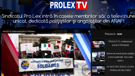 Sindicatul ProLex intră pe piața media cu un post de televiziune 