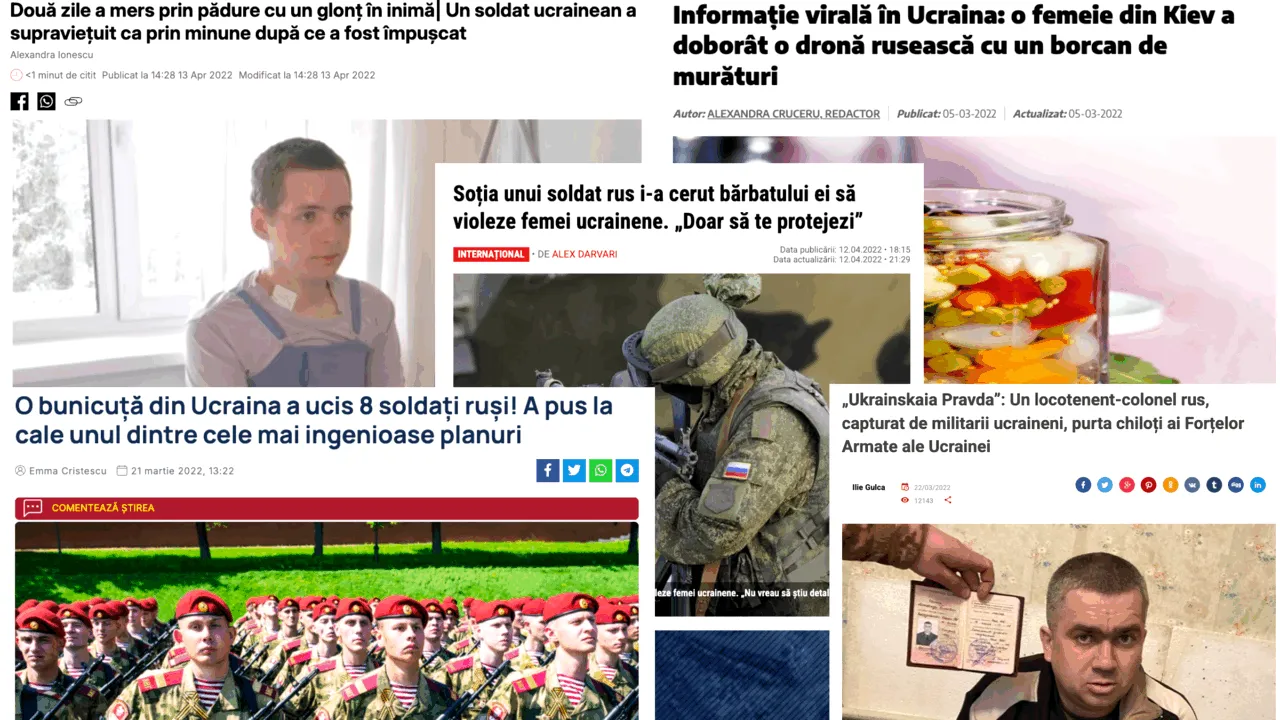 După patru ani, Gândul prezintă și o altă față a războiului: Lupta cu adevărul. Titluri de presă, la limita rațiunii, au marcat și ele anii care au trecut. Murăturile care au dărâmat drone, capra eroină, fantoma din Kiev, fursecurile otrăvitoare, cancerul lui Putin sunt doar câteva care au intrat deja în folclor