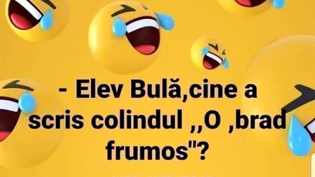 BANC | „Elev Bulă, cine a scris colindul 'O, brad frumos'?”