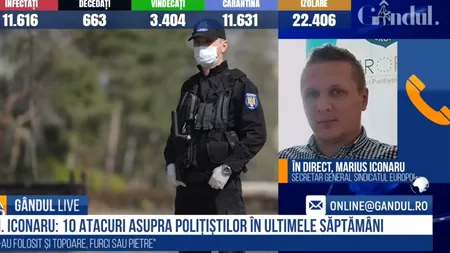 GÂNDUL LIVE. Marius Iconaru, secretar general al Sindicatului Europol: Vrem să vedem o poliție ca afară / Trebuie să avem un cadru legislativ care să descurajeze ieșirile necontrolate ale unor persoane certate cu legea