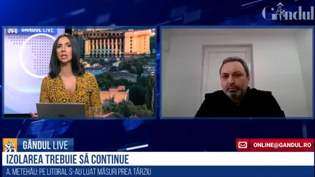 Gândul LIVE. Andrei Metehău, consilier ALDE: „Este nevoie de stare de alertă punctual / Totul trebuie gestionat la nivel local”