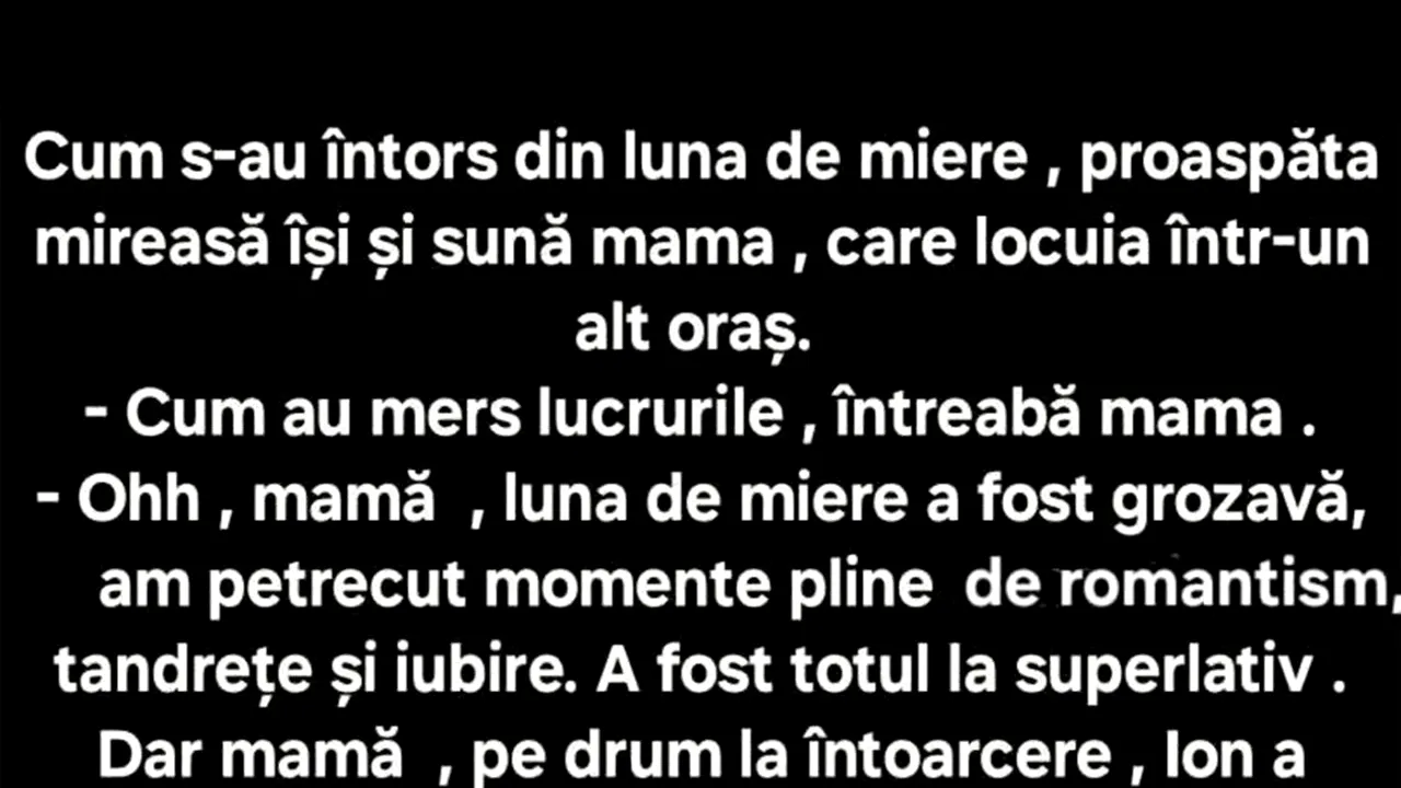 Bancul de miercuri | Ce se întâmplă după ce luna de miere ia sfârșit