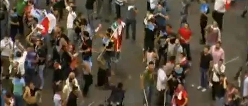 VIOLENȚE LA BEIRUT. Mii de oameni protestează, în urma atentatului în care a fost ucis șeful serviciului de informații. Manifestanți au încercat să pătrundă în sediul Guvernului - VIDEO