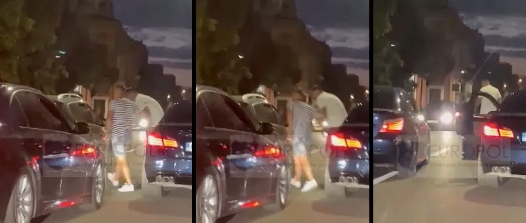 VIDEO Un polițist a fost agresat în trafic de un grup de scandalagii în timp ce se afla în mașina personală împreună cu familia sa