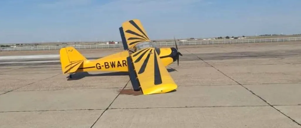 Incident pe Aeroportul Mihail Kogălniceanu. Un avion de mici dimensiuni a rămas fără o roată, în momentul aterizării