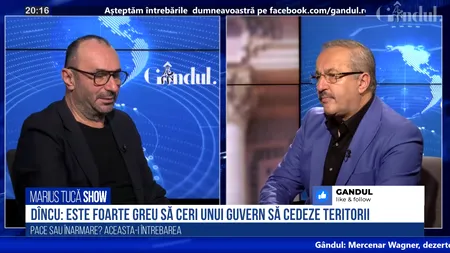 VIDEO | Vasile Dîncu, despre războiul din Ucraina: „Este foarte greu să ceri unui guvern să cedeze teritorii. Nu este rațional, ci doar o chestiune emoțională”