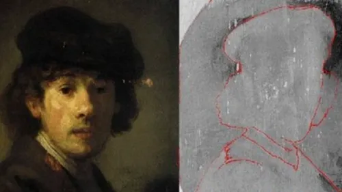 Un autoportret neterminat al lui Rembrandt, găsit sub o altă pictură