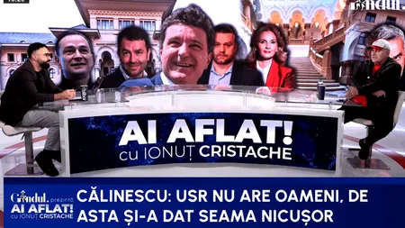 Călinescu, necruțător: „USR trage tare să facă bani / PNL e ca o femeie gonflabilă cu 2.000 de marinari încinși”