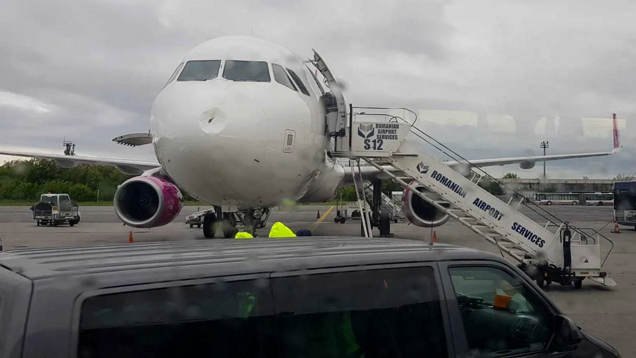 Un avion s-a întors pe aeroportul Henri Coandă din cauza impactului cu o pasăre