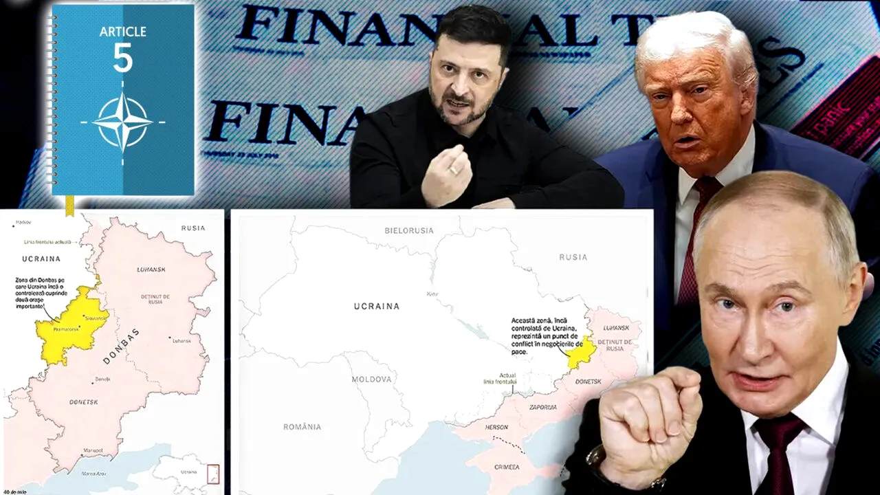SUA condiționează garanțiile de securitate pentru Ucraina, de tip Articolul 5, de cedarea teritoriilor către Rusia, dezvăluie FT