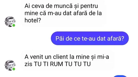 Bancul de joi | „M-au dat afară de la hotel”