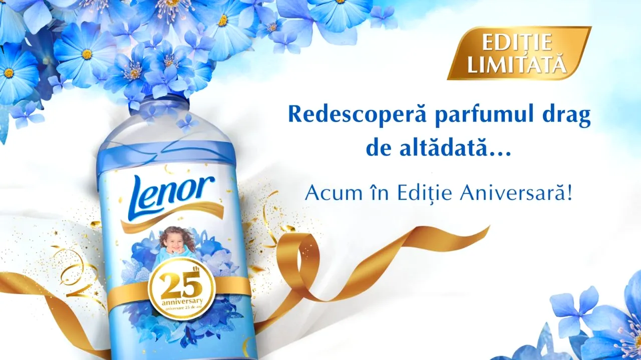 Redescoperă parfumul de care te-ai îndrăgostit. Unul dintre cele mai îndrăgite parfumuri Lenor revine în ediție limitată, odată cu aniversarea a 25 de ani în România (P)