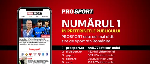 PROSPORT.RO – Cel mai citit site de sport din România în prima zi din an