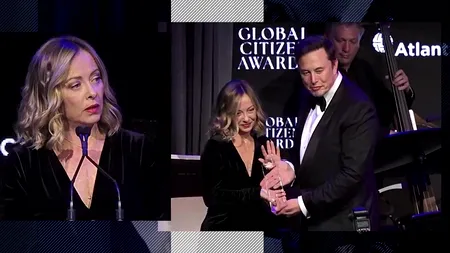 Georgia MELONI primește premiul Global Citizen din mâna lui Elon Musk / Mișcare strategică sau aliniere politică cu Donald Trump?