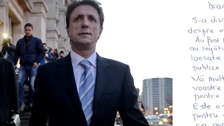 EXCLUSIV MEDIAFAX. SCRISOAREA LUI GICĂ POPESCU DIN ÎNCHISOARE. „Nu vreau ca situația în care mă aflu să nască nici disensiune, nici compasiune