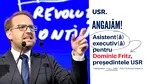 După ce și-au plasat membri de partid în funcții bănoase, pile, cumnate, prieteni, au umplut ministerele, CA-urile de sinecuriști, după ce inclusiv Dominic Fritz s-a angajat la partid pe salariu de primar, acum USR anunță că a descoperit transparența și onestitatea și face concurs pentru angajarea unui asistent personal