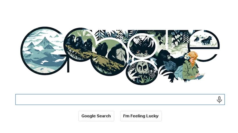DIAN FOSSEY, „Doamna gorilelor, omagiată de Google la 82 de ani de la naștere. Povestea lui DIAN FOSSEY