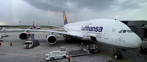 Scandal la Sibiu: Pasageri ai unei curse Lufthansa, neîmbarcați întrucât avionul era plin, au chemat Protecția Consumatorului