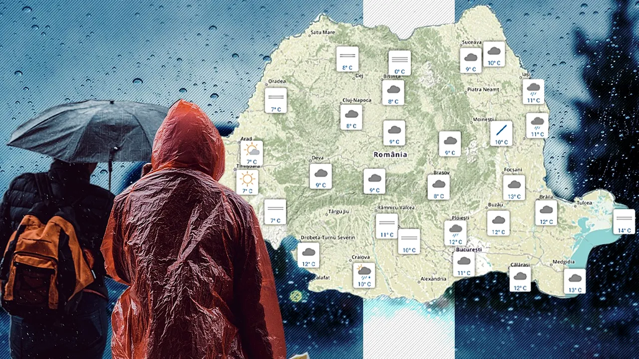 Noi vești de la meteorologi. ANM a transmis, pentru Gândul, cât de rece va fi azi și unde va ploua. Ce ne așteaptă în București