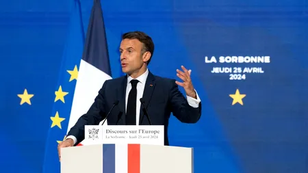 Macron avertizează că ”EUROPA poate muri” /Președintele Franței cere consolidarea autonomiei, acuzând SUA că se concentrează pe contracararea Chinei