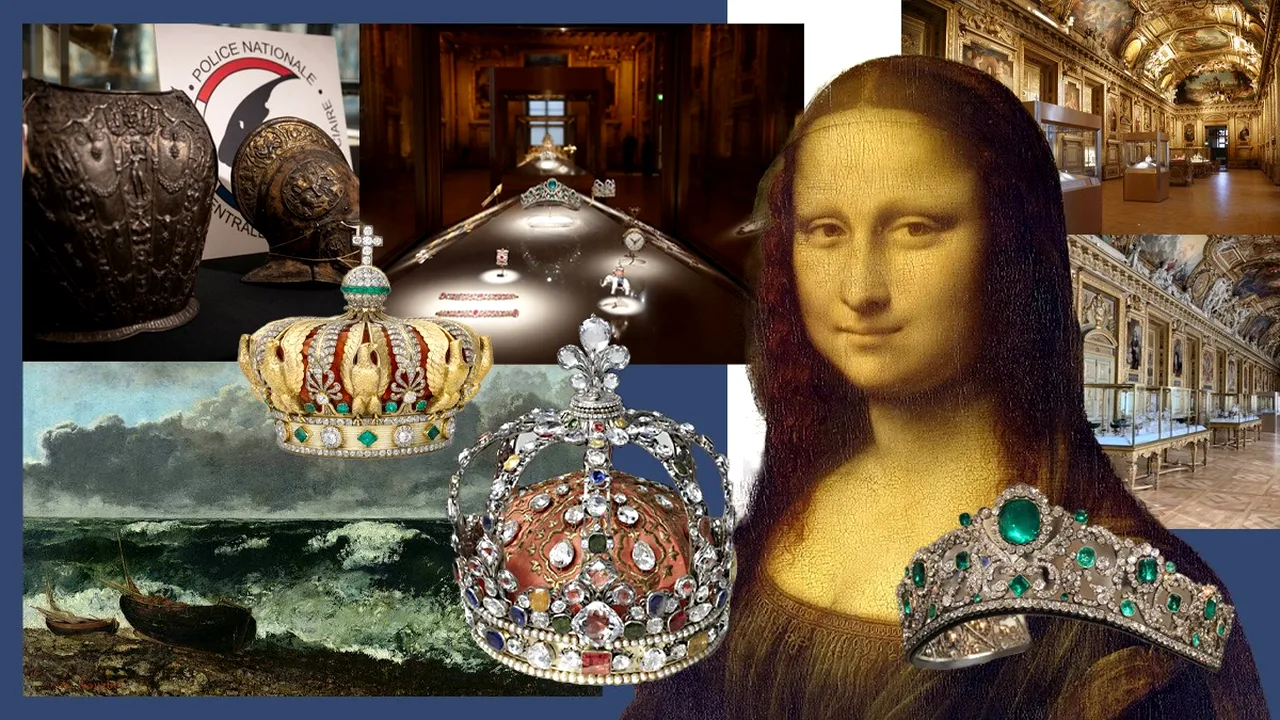 Cele mai spectaculoase furturi din istoria Luvru. De la Mona Lisa la bijuteriile lui Napoleon de azi
