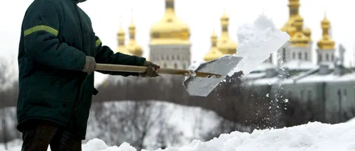  Ucraina, paralizată de ninsori abundente