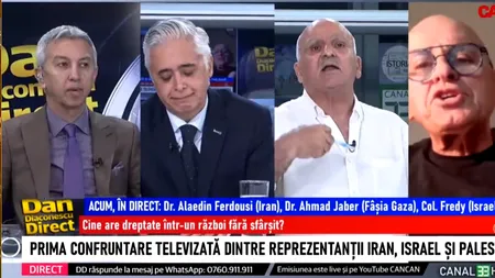 Colonelul Fredy (Israel), într-o dezbatere aprinsă cu Dr. Ferdousi (Iran) și Dr. Jaber (Fâșia Gaza): Nu suntem egali!