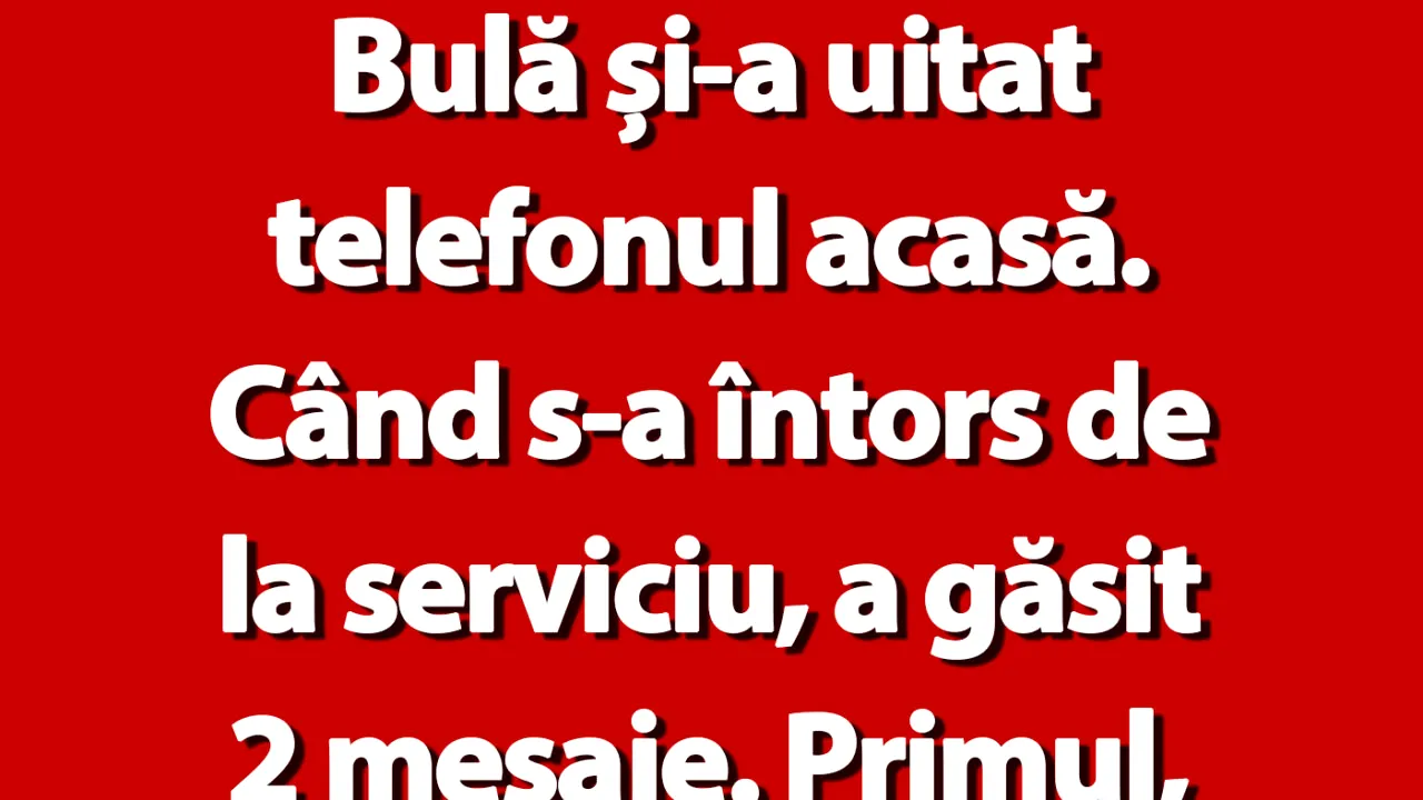 BANC | Bulă și cele două mesaje