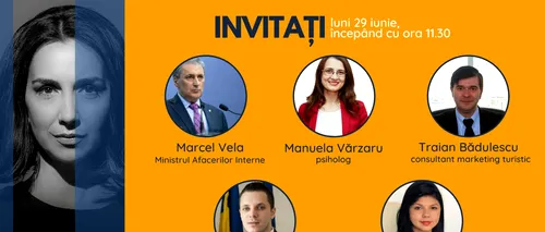GÂNDUL LIVE. Ministrul de Interne, Marcel Vela, printre invitații Emmei Zeicescu, luni 29 iunie, de la ora 11.30