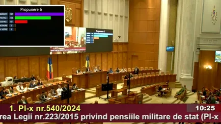 Proiectul pentru indexarea PENSIILOR MILITARILOR a fost adoptat de plenul Camerei Deputaților/ Legea merge la Senat în calitate de for decizional