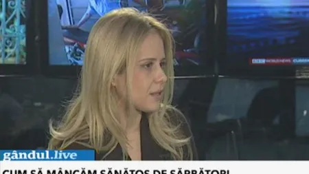 GÂNDUL LIVE. Sfaturile medicului nutriționist Mihaela Bilic despre cum să mâncăm sănătos în timpul sărbătorilor de iarnă