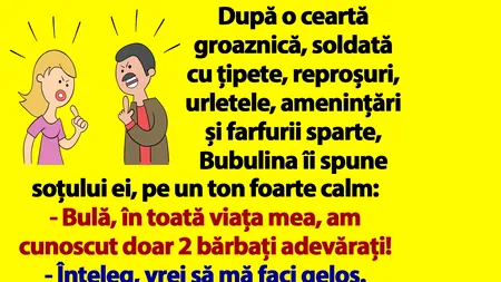 BANC | Bubulina, după o ceartă cu Bulă: 