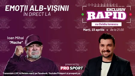 Actorul Ioan Mihai, primul lider al galeriei Rapidului, este invitat la 