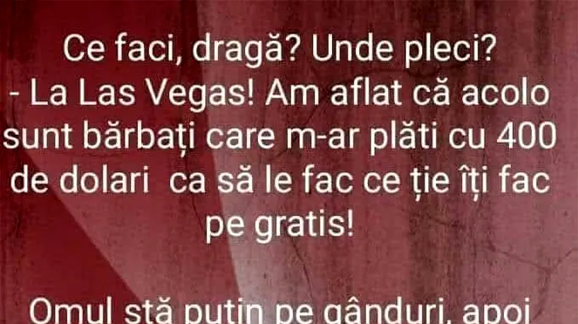 Bancul de duminică | Plec la Las Vegas