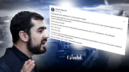 Năsui susține că la Ministerul Dezvoltării cheltuielile 