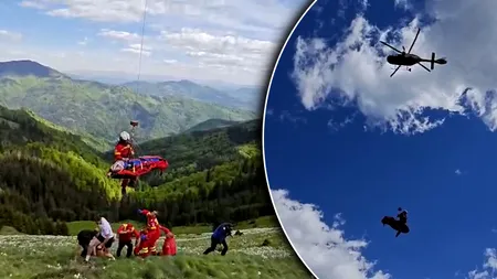 Un puști de 14 ani a avut un teribil accident de bicicletă în Bistrița. Copilul, în stare critică, a fost ridicat cu troliul de un elicopter