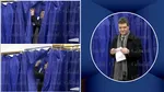 Nicuşor Dan s-a rătăcit în cabina de vot. Perdeluţa i-a dat cele mai mari bătăi de cap. Nu mai ştia pe unde sa iasă