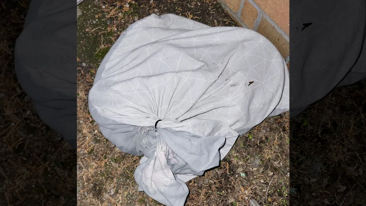 FOTO | Ce a găsit o femeie pe marginea drumului, în mai multe fețe de pernă. „Instinctul meu a știut că înăuntru se afla ceva viu”