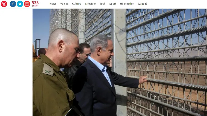 Benjamin Netanyahu: Voi construi un gard în jurul Israelului, pentru a ține la distanță „fiarele sălbatice
